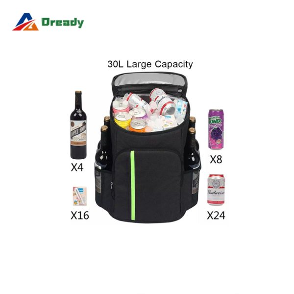 30L Large Capacity Lightweight Insulated Leak-Proof Cooler Backpack Bag