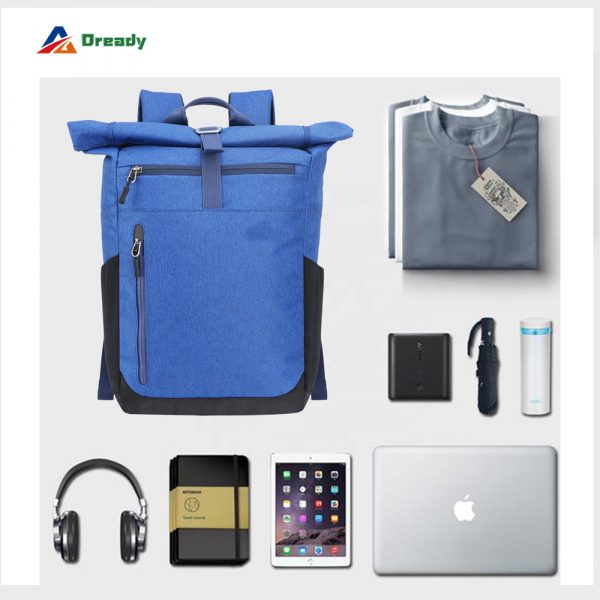 Casual-Roll-Top-Backpack-Student-Waterproof-School-Bag