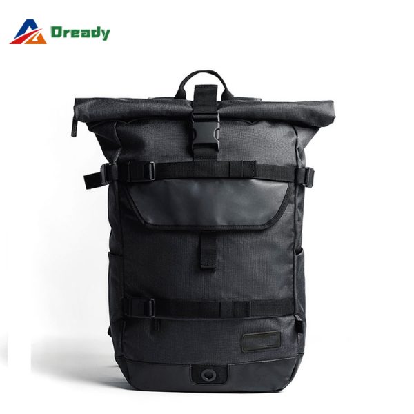Custom Logo Durable Waterproof Tarp Bag Bottom Zipper Nylon Roll Top Backpack