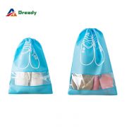 Custom Non Woven Shoe Bag Drawstring Travel Clear Shoe Storage Bag