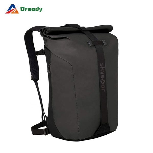 Customized 15 Inch Large Capacity Backpack Roll Top Travel Backpack Men Ladies Computer Bag