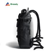 Durable roll top bag in nylon fabric