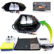 Gym Drawstring Bag with Zip Pocket and Mesh Strap