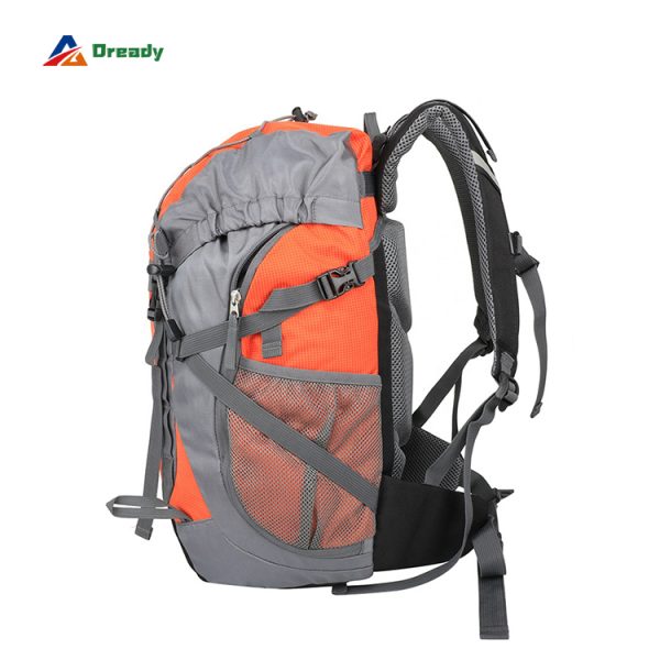 Outdoor sports backpack with reflective strips
