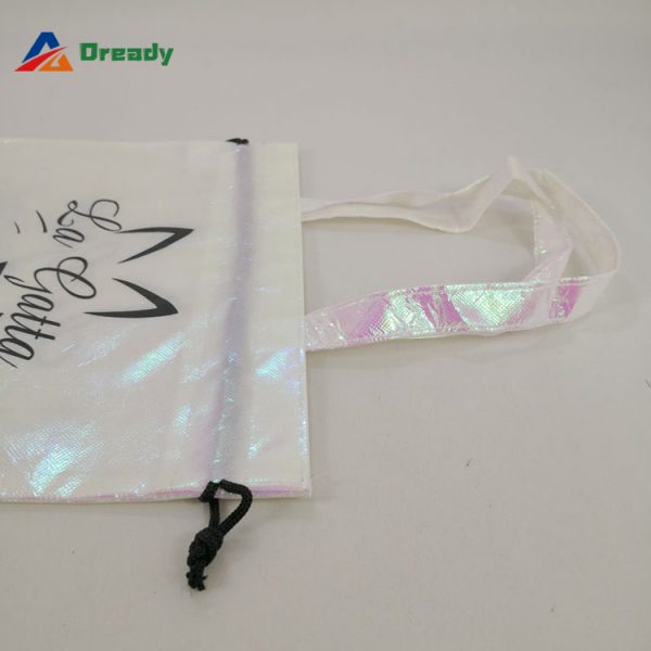 drawstring shopping bag with handle