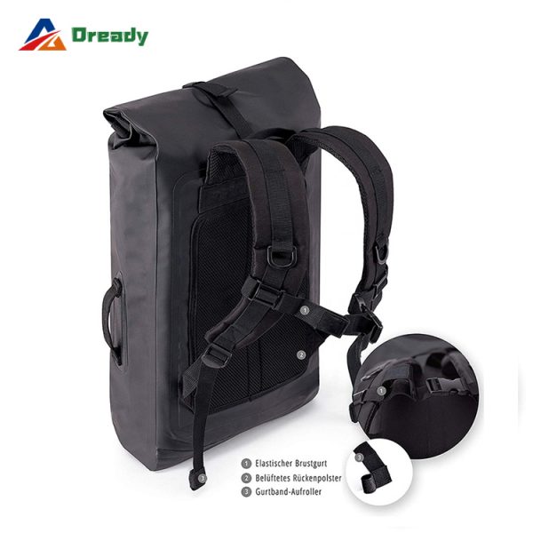 Student roll top backpack with laptop compartment,