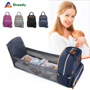 Waterproof Insulated Mom Baby Diaper Backpack Bed Bag