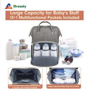 Waterproof Mom Maternity Bag Baby Diaper Bag Folding Crib