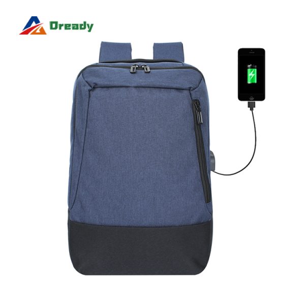 Waterproof student laptop backpack with USB port.
